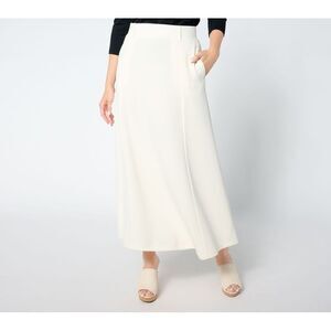 Peace Love World Women's Petite Skirt PXL Label Scuba Midi White A653170